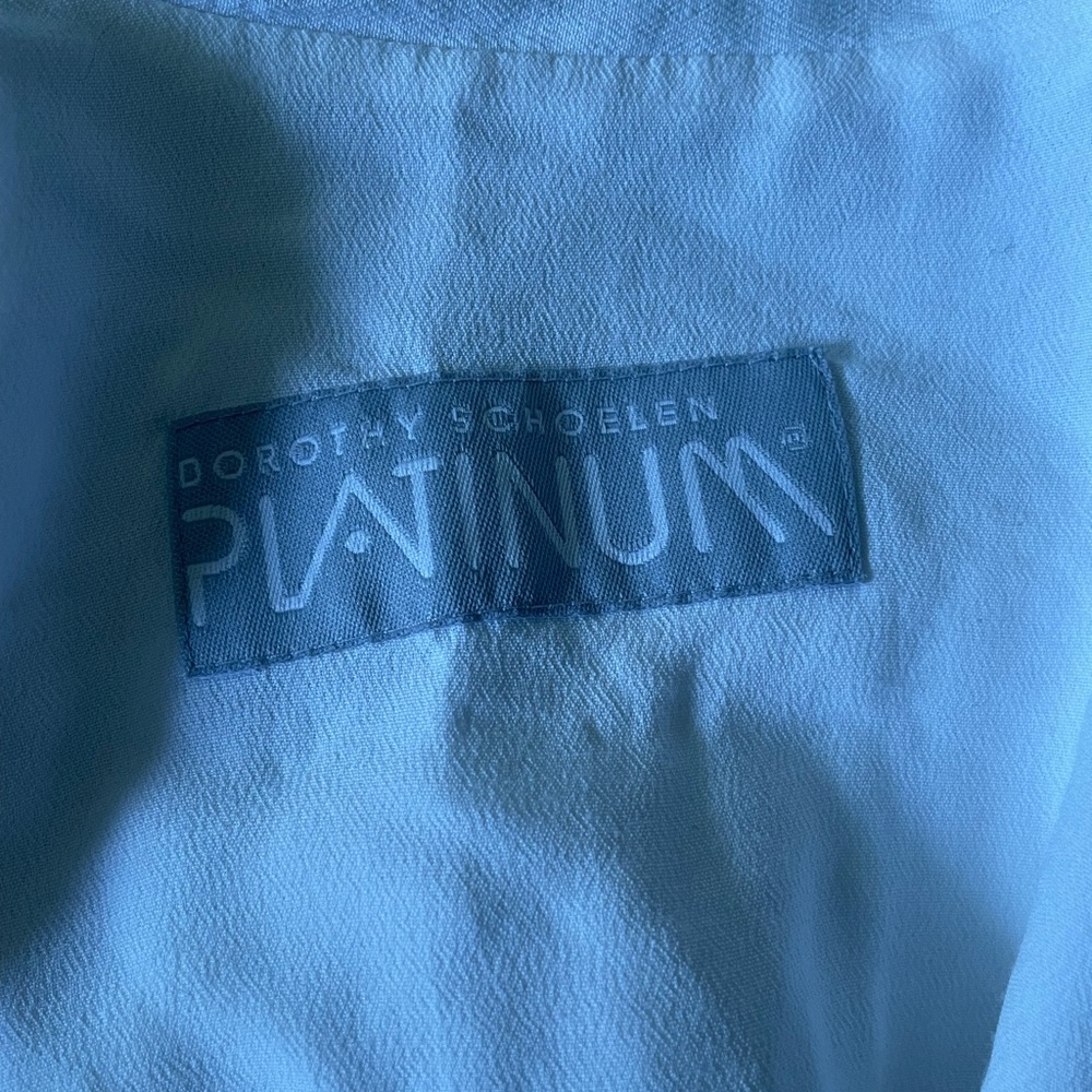Vintage Platinum Dorothy Schoelen Cropped Jacket Collar Wrap Tie White Sz Medium - Picture 6 of 6